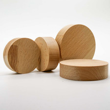 3 Runde Holzscheiben Buche /