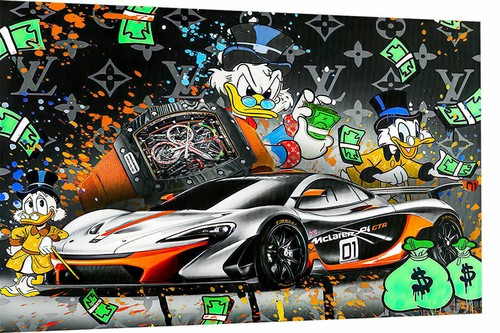 Pop art donald - donald, auto