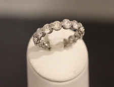 Damenring Memoire Memory Ring 750 Weißgold 15 Brillanten ca. 4,20ct (915455)