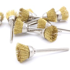 10x Messing Topfbürste Rund