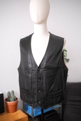 Trapper lederweste herren - lederweste,
