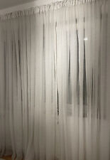 Ikea 7  Weiße Vorhänge Wohnzimmer mit Kräuselband Voile Transparent Gardine