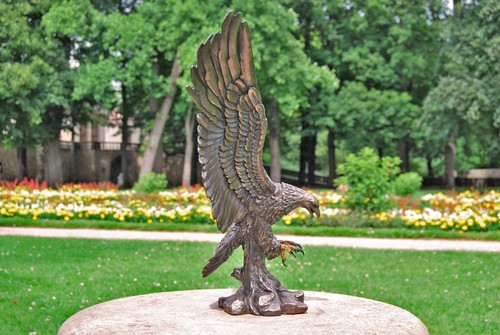 Dekofigur bronziert adler - dekofigur,