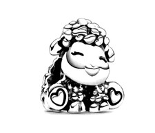 Sterlingsilber 925 Schmuck Anhänger kleines süßes Schaf Charm f Armband Kette #4