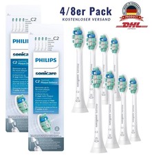 8x Philips Sonicare C2 Weiß NEU OVP günstig für Plaque Defense