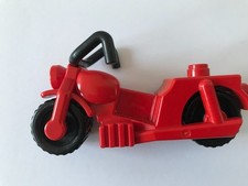 LEGO DUPLO Motorrad | rot | Vintage 1980er | Ersatzteil für Sets & Figuren
