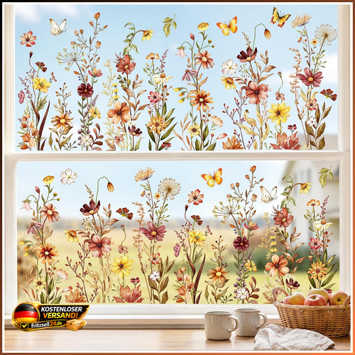 Fensterbilder herbst blumen - herbst,