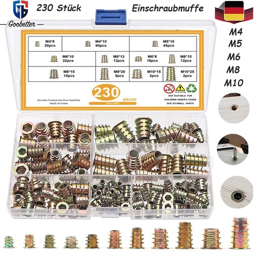 230tlg gewindeeinsatz holz - gewindeeinsatz,