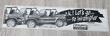 7. Allrad Schmitt Jeep Wrangler Werbung Reklame 1987