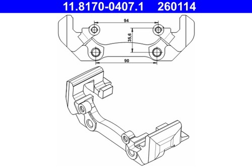 Halter bremssattel ate - bremssattel,