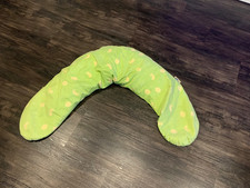 Stillkissen Theraline, gebraucht mit Perlenfüllung, Bezug hellgrün/gelb