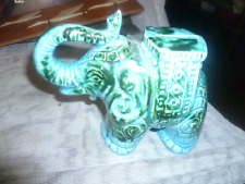 Spardose Türkis Elefant Porzellan Vintage 1970 Art Aldo Londi Bitossi Keramik