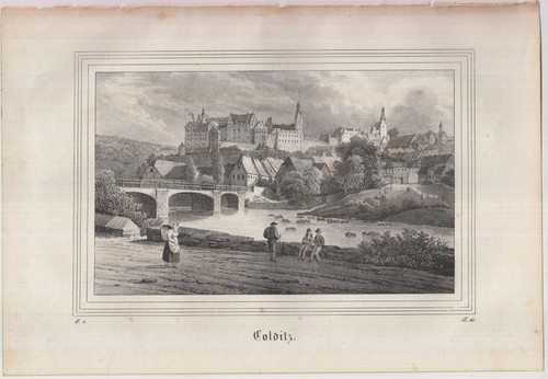 Lithografie colditz um 1836 - lithografie:,