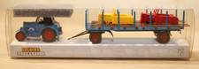 Brekina Modell 39359, Lanz Eil-Bulldog blau, mit Anhänger Oldtimer, H0, 1:87