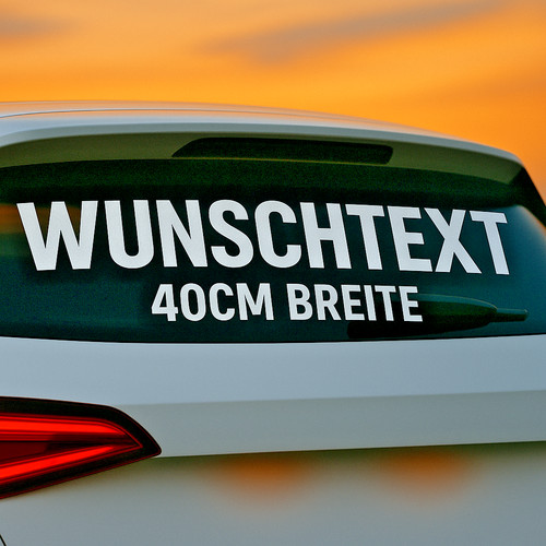 Wunschtext aufkleber - 2x,