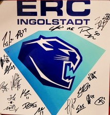 SIGNIERTES GROSSES ERC INGOLSTADT EISHOCKEY FOTO / BILD, TEAM 25/26 , LOGO 