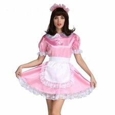 Sissy Girl Maid Satin Pink