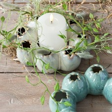 Keramik Eierkranz Vase Svea