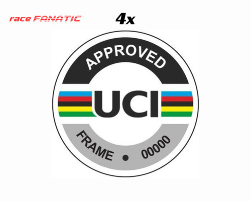 Uci rahmen sticker 3cm set - uci,