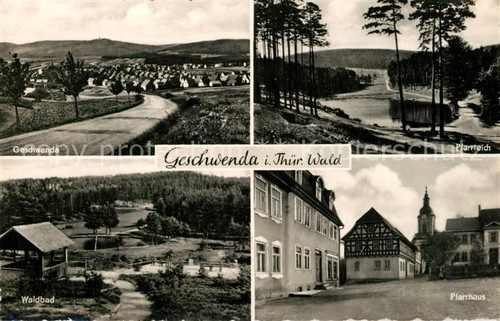 Geschwenda landschaftspanorama - geschwenda,