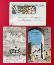 3 x Glückwunsch AK NEUJAHR