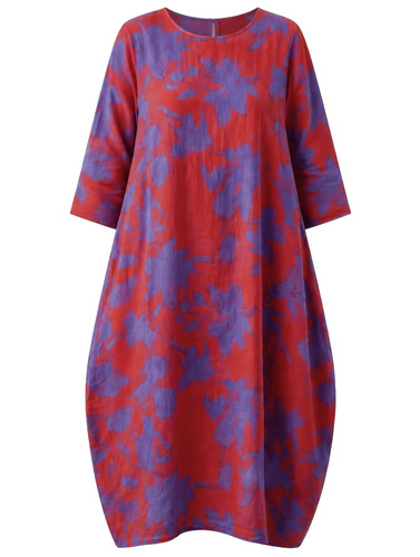 Akh ballon kleid blätter rot - akh,