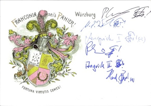 Studentika würzburg corps - ak,