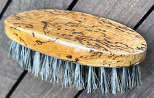 Kleiderbürste  Naturborsten Wurzelholz Vintage 50-er  Jahre  oval 10 x 5 cm