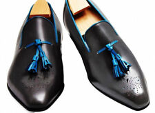 Herren Handgefertigt Schuhe Halbschuh Brogue Quasten Leder Formell Elegant Freizeitkleidung Stiefel