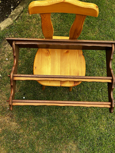 Wandregal holz braun - braun, dunkles