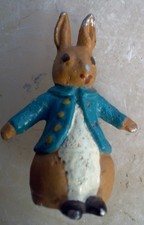 Beatrix Potter 3,5 cm hohe Timpo bemalte Blei Peter Hase Figur 30 g schwer