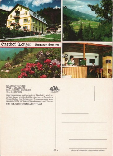 Ansichtskarte strassen gasthof - ansichtskarte,