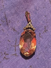 Sehr schöner alter Anhänger aus Silber 830 mit Schmuckstein 