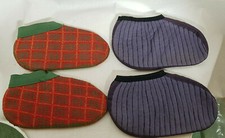 NEU, 2 PAAR EINZIEHSOCKEN, ROTE & LILA STIEFELSOCKEN, FUSSWÄRMER, SOCKEN, UNISEX