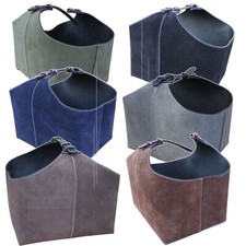 Kaminholzkorb wild leder - kaminholzkorb,