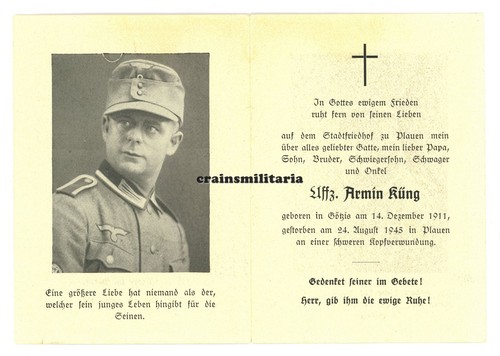 Orig sterbebild gebirgsjäger - orig.,
