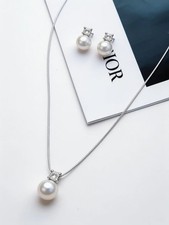 18K Weißgold Perlen