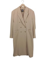 ZARA bodenlanger Mantel Damen Mantel Gr. DE 42 wollweiß klassischer Stil