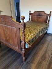 Antikes Barockbett Bauernbett verzapft Lattenrost Matratze 185x100