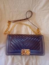 Handtasche Kunststofftasche Damenhandtasche Hellblau Neu 