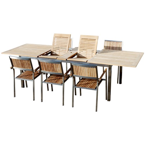 Gartengarnitur edelstahl teak - gartengarnitur,