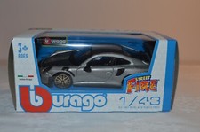 Burago Street Fire Porsche 911 in grau/schwarz, neu in OVP, 1:43, aus Sammlung