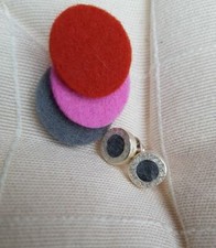 "Filzis" Ohrstecker 925ér Silber matt wandelbar  verschiedene Farben inklusive  