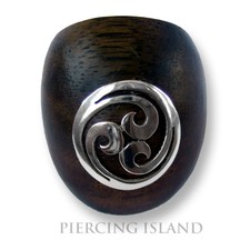 Holzring mit Silber Triskele