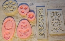 Silikongießformen,Rosen,Schmetterling,Schnörkel,Muscheln.....
