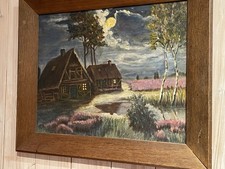 Gemälde Heidelandschaft Nacht