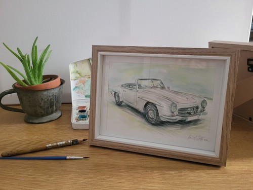 Original aquarellbild mit - original,