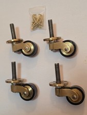 4X Lenkrollen,Möbelrollen aus Massivem Messing,Transportrollen,360 ° Drehrad