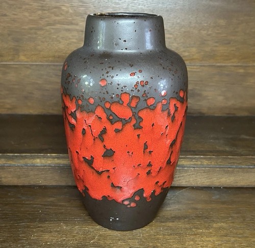 Fat lava keramikvase rot braun - keramikvase,
