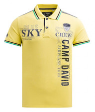 Camp David Poloshirt aus Pikee mit Logo Artworks yellow sun CB2507-3584-22